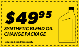 $49.95 Synthetic Blend Oil Change Package Coupon