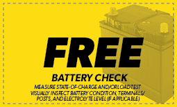 Free Battery Check Coupon